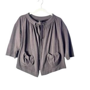 BCBGMaxazria Merino Wool and Cashmere Neck‎ Tie Cardigan Size Small